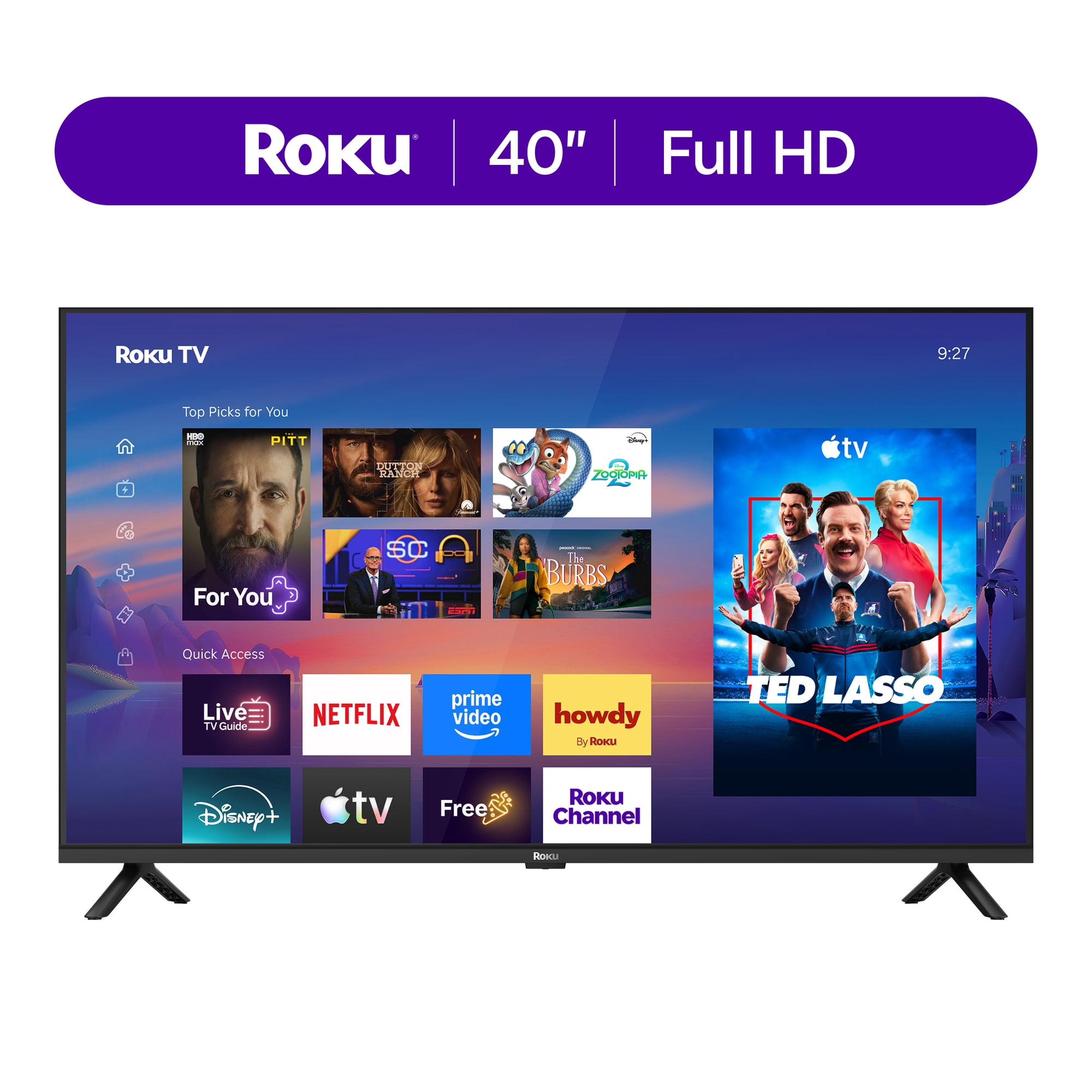 Roku Smart TV 2026 – 40-Inch Select Series, 1080p Full HD TV – Roku TV with Voice Remote
