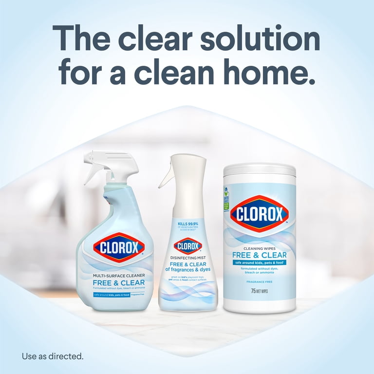 Clorox Free & Clear Cleaning Wipes, Fragrance Free, 150 Count photo 8