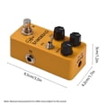 thumbnail image 2 of ZORY Guitar Overdrive Effects Pedal TONE/GAIN/VOL/FAT Versatile Tone Control DC 9V 6.35mm Input/Output Interface Aluminum Alloy Electric Guitar Overdrive Effector with True Bypass, 2 of 9