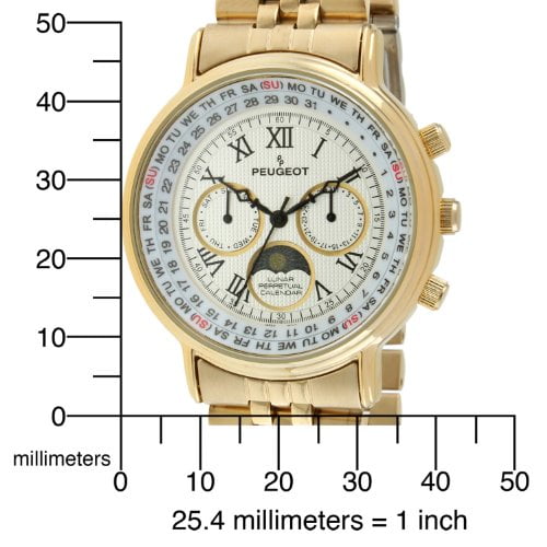Peugeot Women's Lunar Perpetual Calendar Goldtone Multifunction Watch -  Walmart.com