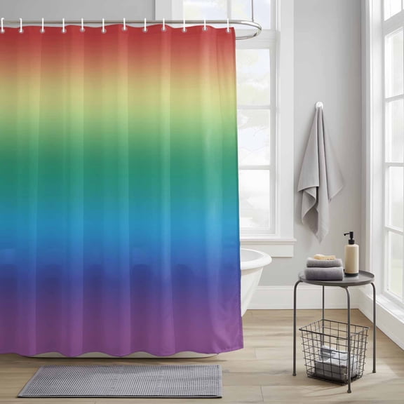 Bathroom Shower Curtain Multicolor Rainbow Abstract Colored Gradient Waterproof Shower Curtains with Hooks, Ombre Art Bath Curtains Bathtub Curtain Home Decor 36x72in