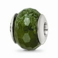 thumbnail image 1 of FB Jewels Sterling Silver Reflections Dark Green Quartz Stone Bead, 1 of 3