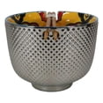 thumbnail image 5 of Set of 2 Ottoman Silver Plated Ramen Noodle Bowls W/ Chopsticks Orange Floral, 5 of 10