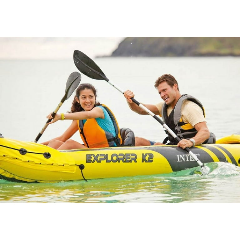 Intex online Explorer K2 Yellow 2 Person Inflatable Kayak with Aluminum Oars & Air Pump