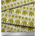 thumbnail image 3 of Soimoi polyester Crepe Fabric Aztec & Tribal Elephant Ethnic Fabric Prints By Yard 42 Inch Wide, 3 of 3
