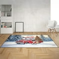 thumbnail image 2 of Santa is Coming Labrador Retriever Merry Christmas Xmas Noel Truck Tree Indoor Rug Lab Dog Lover Gifts Carpet Living Bed Room Sofa Home Decor - 02023, 2 of 5