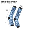thumbnail image 2 of Lsque Blue Butterflies Pattern Sport Compression Socks for Men & Women 15-20 mmHg Knee High Nurse Pregnant Running Medical and Travel Athletic, 2 of 6