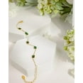 thumbnail image 5 of Tennis Bracelets for Women, Green Emerald Zircon Tennis Bracelet, 18K Gold Plated, 6 Inch Rolo Chain, Lobster Claw Clasp, 5 of 5