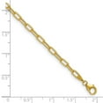 thumbnail image 2 of 14k Yellow Gold 3.0mm Semi-solid Paperclip Chain Necklace 18 Inch Chain Necklace for Women and Men, 2 of 2