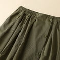 thumbnail image 4 of Women Plus size Long Maxi Skirts Ndbuld Women's Linen Casual Loose High Waisted Hundred Tower A-line Skirt Half Skirt ,Army Green,M, 4 of 7