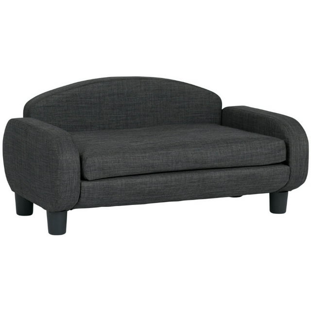 SD Studio Designs Pet Sofa Bed with Removable Zippered Cover for Small, Medium Dogs Or Cats - Charcoal Gray