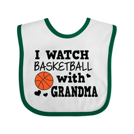 

Inktastic I Watch Basketball with Grandma Gift Baby Boy Bib