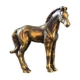 thumbnail image 2 of Horse Statue Bronze Copper Alloy Hand Carved Decorative Figurine | Desktop Shelf Ornament | Micro Landscape Art Sculpture | Unique Texture Design | 1 Piece, 2 of 6