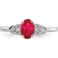 thumbnail image 5 of 14K White Gold Ruby And Diamond Ring (Size 7) Made In India xbs234, 5 of 5