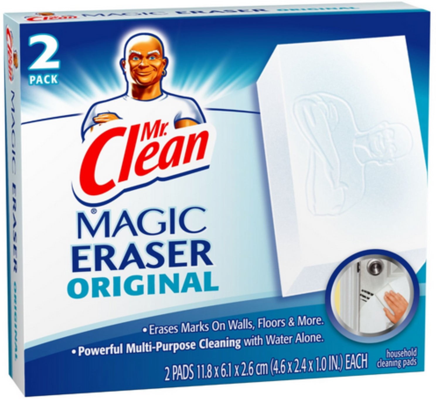 2 Mr Clean Magic Eraser Original Cleaning Sponges 3 ea 6 PADS total Lot of 