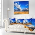 thumbnail image 2 of Designart Clouded Blue Sky over Prairie - Landscape Printed Throw Pillow - 18x18, 2 of 4