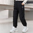 thumbnail image 4 of LIJCC Kids Snow Pants Durable Twill Casual Pants Winter Windproof Down Pants Boys Girls Warm Outdoor Ski Pants Padded Loose Ultralight Warm Trousers, 4 of 6