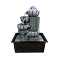 thumbnail image 3 of Miumaeov LED Fountain Waterfall Feng Shui Desktop Resin Ornament Decor, 3 of 20