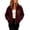 Wine, variant on Caywon Cozy Women's Fleece Jacket with Full Zipper and Pocket, Long Sleeve Shearling Hooded Coat for Fall and Winter Outdoor Wear