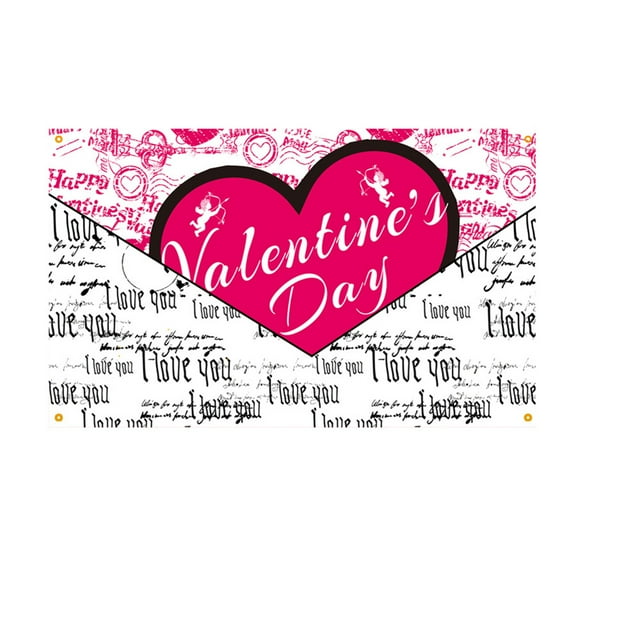 Happy Valentines Day 71x43 Inch | Valentines Day Backdrop for Valentines Day Decor | Valentines Backdrop for Valentines Banner Decorations