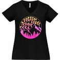 thumbnail image 3 of Inktastic Pigeon Forge, Tennessee- Mountains in Sunrise Colors Women's Plus Size V-Neck T-Shirt, 3 of 5