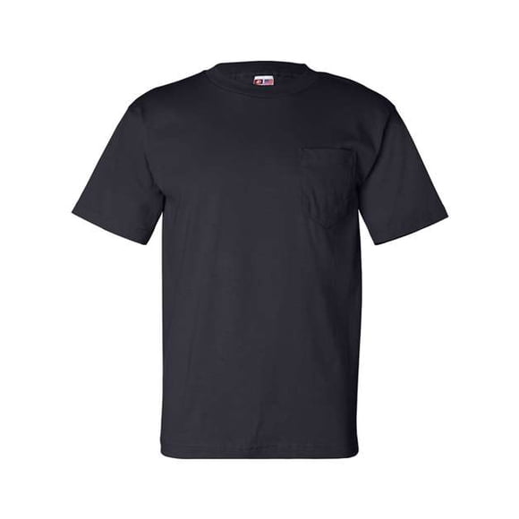 Camiseta de manga corta con bolsillo para adulto Bayside 7100 - Azul marino44; 2XL Ropa junto a la bahía 7100