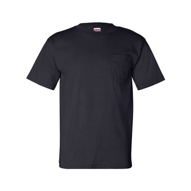 Camiseta de manga corta con bolsillo para adulto Bayside 7100 - Azul marino44; 2XL Ropa junto a la bahía 7100