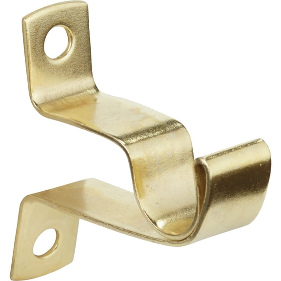 Kenney Curtain Rod Bracket KN826 - Brass Finish - Pack of 2, 7/16 In