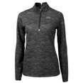 thumbnail image 2 of Women's Cutter & Buck Black TCU Horned Frogs Traverse Camo Quarter-Zip Pullover Top, 2 of 3