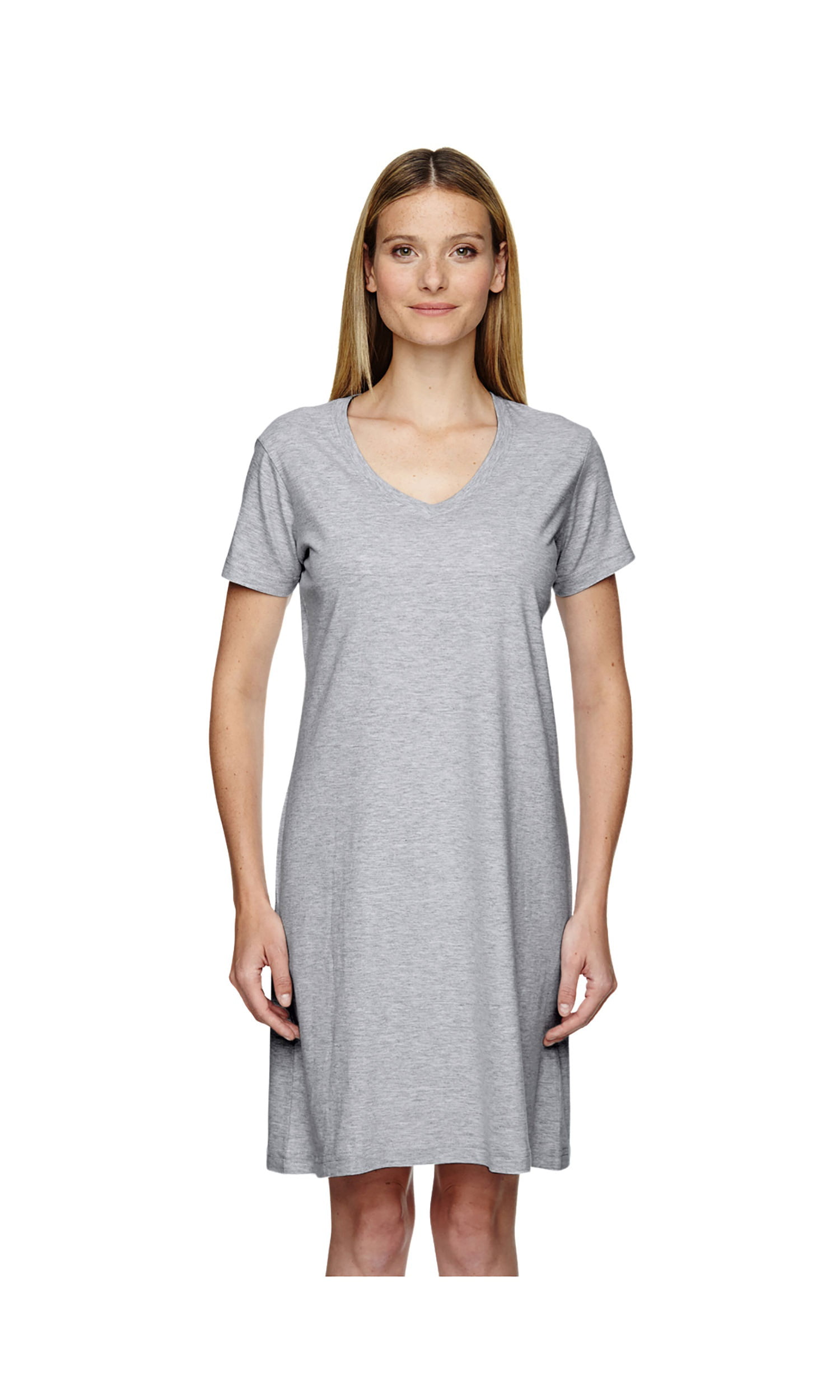 LAT Women's Fashionable Top stitch Ribbed Dress T-Shirt, Style 3522 ...