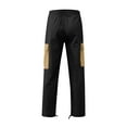 thumbnail image 4 of Men's Cargo Pants Male Loose Straight Trousers Large Size Straight Loose Button Pockets Cargo Pants Men Fashion Stretch Sports Pants New Autumn Tactical Men Pants, 4 of 4