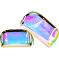 thumbnail image 1 of 2 PCS Kit Holographic Makeup Bag Soft Plastic Vanity Pouch Transparent Multicolor Luxury Storage Cosmetic Bag, 1 of 5