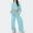 *Light Blue, variant on ClodeEU Womens 2 Piece ,Hooded Crop Sweatshirts Sets Matching Wide Leg Athletic Pants With Pockets Drawstring White,Womens Plus M