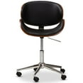 thumbnail image 3 of Baxton Studio Fauteuil de Bureau en Simili Cuir Noir, 3 of 10