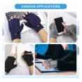 thumbnail image 4 of Guantes Tejidos Invierno Frio Dedos Descubiertos Para Hombre, 4 of 8