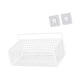 thumbnail image 3 of Organizador de pared colgante, cesta colgante de alambre, cesta de alambre de acero resistente para manualidades Blanco M con pegatina, 3 of 9