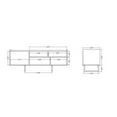 thumbnail image 4 of Pemberly Row Sleek Modern TV Stand with 4 Shelves in Black Cinnamon, 4 of 9