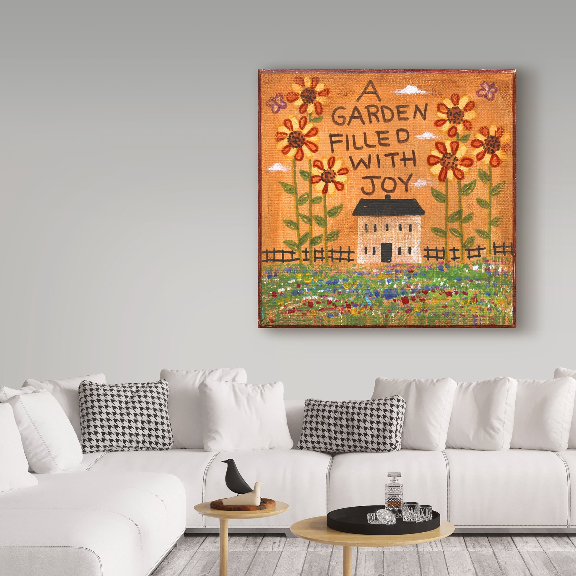 Trademark Fine Art 'A Garden Filled With Joy' Canvas Art by Cheryl Bartley