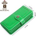 thumbnail image 4 of LAICAIW Women's Wallet Genuine Leather RFID Blocking Large Capacity Trifold Ladies Wallet, BG-Fruit Green, Compact, 4 of 7
