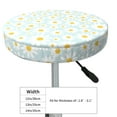 thumbnail image 4 of Xecao's Daisies Flowers Print Stool Covers offer stylish, washable protection for PU round bar stools, perfect for home or commercial use., 4 of 7