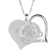 Infinity Heart Crystal Swing Necklace