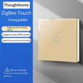 thumbnail image 5 of ThoughtHome Tuya Zigbee Single Zero Fire Line Universal 1 Switch Gold, 5 of 5