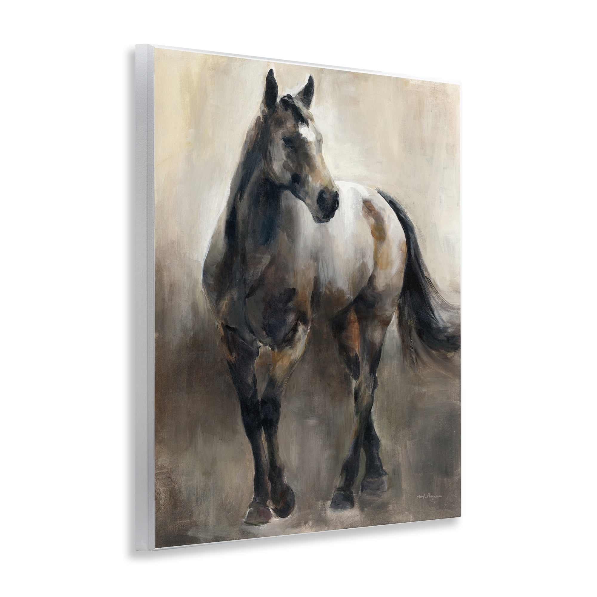 Stupell Industries Copper & Nickel Horse Animals Painting Unframed Art Print Wall Art, 11 x 14