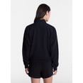 thumbnail image 4 of Avia Women's and Women's Plus Ribbed Ottoman Quarter Zip Sweatshirt, Sizes XS-4X, 4 of 6