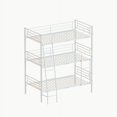 thumbnail image 7 of DreamBuck Triple bunk bed for and Adults, Convertible into 3 Beds Twin over Twin over Twin Bunk Bed 3-Tiers, Space-Saving Deisgn, Easy Assembly,White, 7 of 7