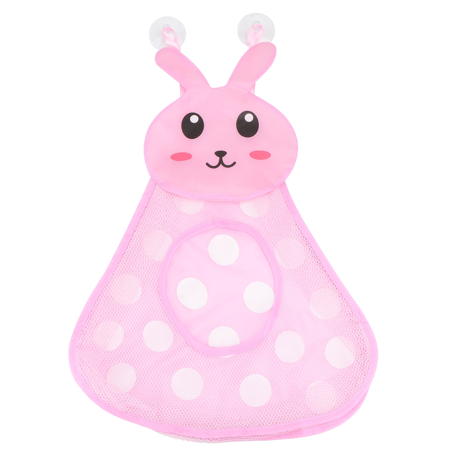 HEMOTON Rabbit Shaped Storage Bag for Daily Use with Dense Filter Holes Preventing Water Accumulation Pink