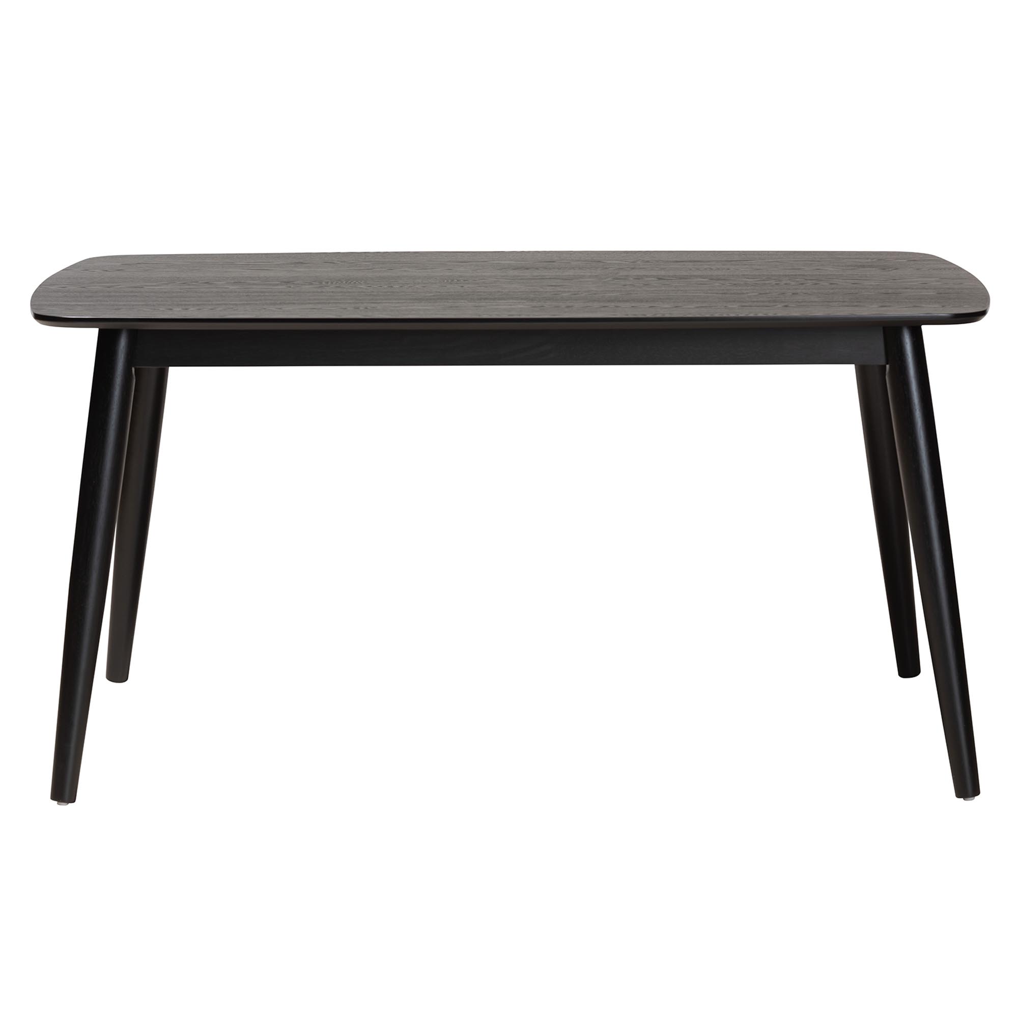 Baxton Studio Flora Mid-Century Modern Black Finished Wood Dining Table