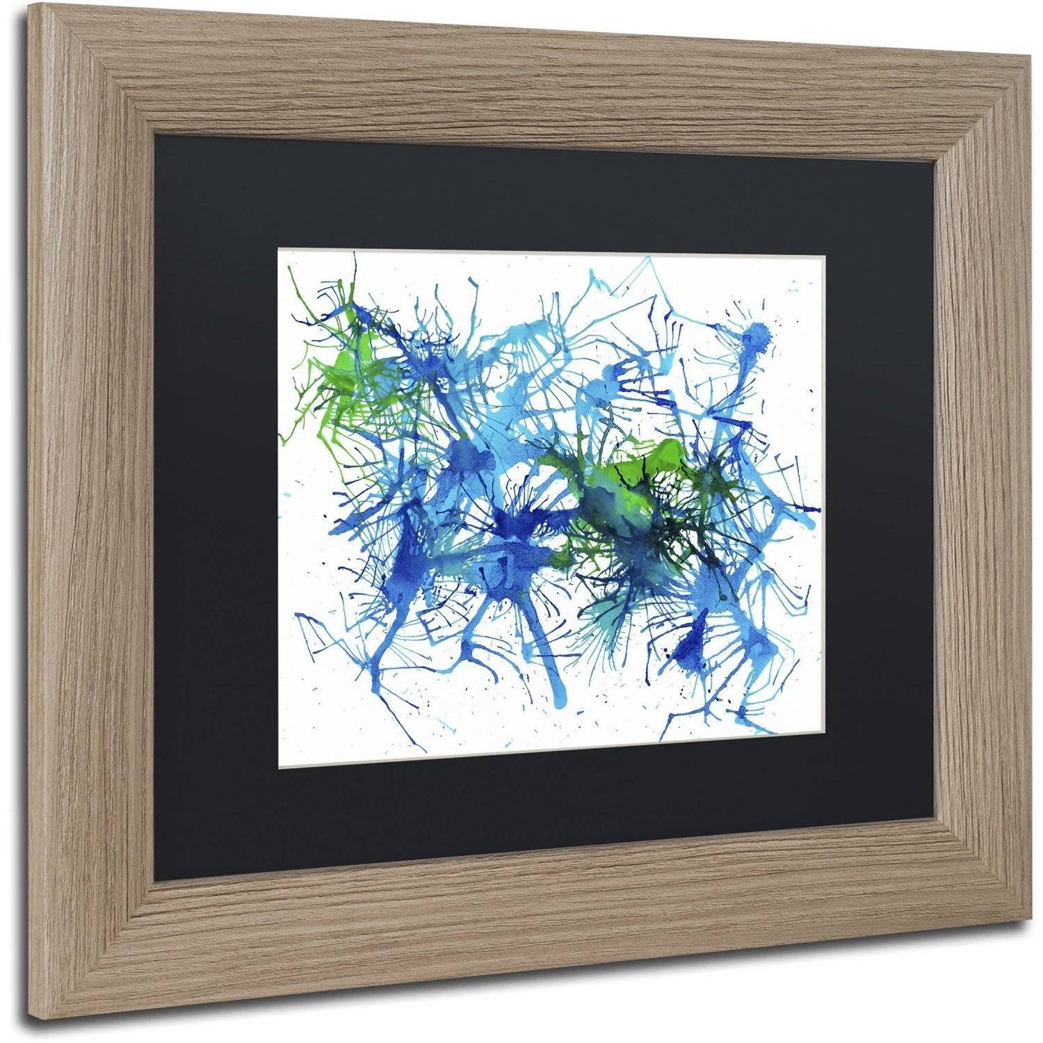 Trademark Fine Art "Splatters 1" Canvas Art by Hello Angel, Black Matte, Birch Frame