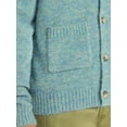 thumbnail image 3 of No Boundaries V-Neck Brushed Cardigan Sweater, Midweight, Men's & Big Men's, 3 of 4