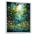 thumbnail image 2 of Designart "Emerald Canopy Bold Forest art painting IV" Landscape & Nature Floater Framed Wall Art Living Room, 2 of 7